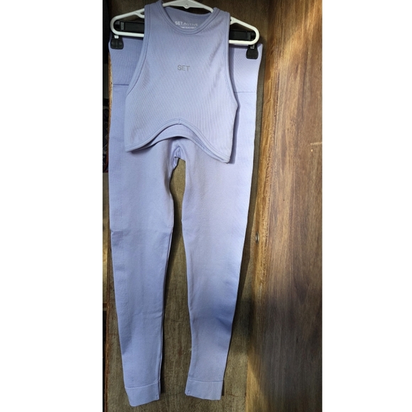 SET Active Light Purple Ribbed Set - Picture 3 of 5